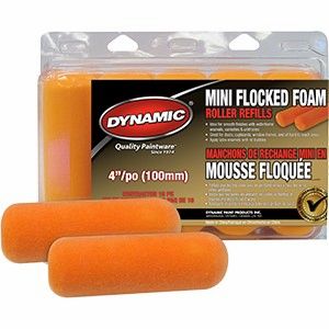 2PK 4" MINI FLOCKED FOAM ROLLERS